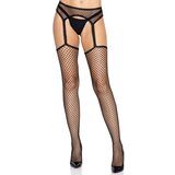 Leg Avenue Net Stockings with Garter Belt Black Leg Avenue Net Stockings with Garter Belt Black Slike