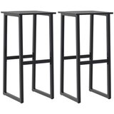  Barski stolci 2 kom crni 38x38x80 cm od čelika obloženog prahom | shoptok.hr