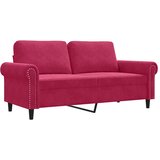  Dvosjed crvena boja vina 140 cm baršunasti | shoptok.hr