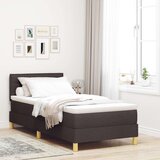  Postelja s pomičnim dnom z vzmetnico temno rjava 80x200 cm tkanina, (22083521) | Shoptok.si