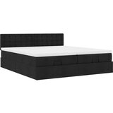 vidaXL Okvir kreveta s madracima crni 160x200cm od tkanine | shoptok.hr