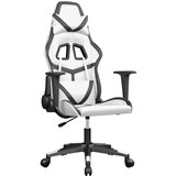 The Living Store Masažni gaming stol belo in črno umetno usnje - Gaming Stol, (21625109) | Shoptok.si