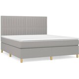 The Living Store Box spring postelja z vzmetnico svetlo siva 180x200 cm blago - Box Spring Postelja, (21503521) | Shoptok.si