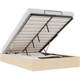 vidaXL Otomanski okvir kreveta bez madraca krem 120x190 cm od tkanine | shoptok.hr
