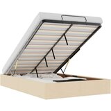 vidaXL Otomanski posteljni okvir brez vzmetnice krem 120x190 cm blago, (21611516) | Shoptok.si