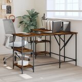 vidaXL Radni stol boja dimljenog hrasta 139x139x75cm konstruirano drvo Cijene