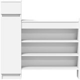 vidaXL Omarica za čevlje bela 100,5x28x100 cm inženirski les | Shoptok.si