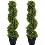 HOMCOM umetne rastline plastika, jeklo Ø17,5 x 90V cm zeleno, (5000242172) Cene
