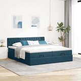  Otomanski okvir kreveta s madracima plavi 180x200cm baršunasti | shoptok.hr
