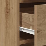  Set toaletnog stola s LED rasvjetom u 3 dijela Artisan hrast inženjersko drvo | shoptok.hr
