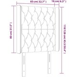  Uzglavlje s ušima tamnozeleno 83x16x118/128 cm baršunasto | shoptok.hr