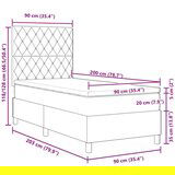 vidaXL Postelja s box springom in vzmetnico temno modra 90x200 cm žamet, (22051838) | Shoptok.si