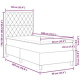 vidaXL Uzglavlje s madracem tamnoplave boje 90x200 cm baršun | shoptok.hr