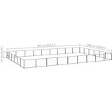 vidaXL kavez za pse crni 54 m² čelični | shoptok.hr