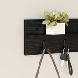  Vješalica za kapute na zidu Zidne Crni hrast 60 x 10,5 x 18 cm | Shoptok.si