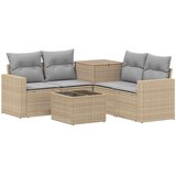  Set sofe 6 kom. Bež i svijetlo siva Poli Rattan i čelik | shoptok.hr
