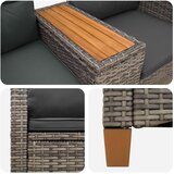  Rekreativna klupa s stolom Siva i tamno siva 126 x 65 x 112 cm | Eponuda.ba