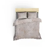 brownbeigesalmon ranforce double quilt cover set