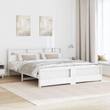  Krevetna konstrukcija Bijelo 200 x 200 cm Masivna borovina | shoptok.hr
