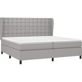  Krevet s oprugama i madracem svjetlosivi 200 x 200cm od tkanine | shoptok.hr
