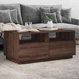  Stolić za kavu s LED svjetlima smeđi hrast 90x49x40 cm | shoptok.hr