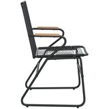  Vrtne stolice 2 kom crne 58 x 59 x 85 5 cm od PVC ratana | shoptok.hr