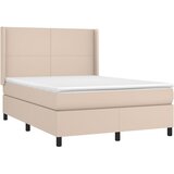  s oprugama i madrac cappuccino 140x190cm od umjetne kože | shoptok.hr