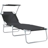  Ležaljka 2 pcs Crna 58 x 188 x 77cm Poliester | shoptok.hr