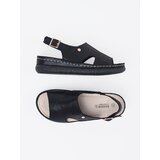 GOODIN Black flat sandals with buckle | Shoptok.si