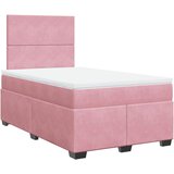 Box spring krevet s madracem ružičasti 120 x 200 cm baršunasti | shoptok.hr