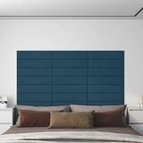  Zidna uzglavlja 12 pcs Plava 60 x 15 cm Baršun | shoptok.hr