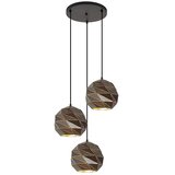  ITALUX PND-2424-3S-GR+GD - Viseći luster na sajli PALERMO 3xE27/40W/230V | Eponuda.com