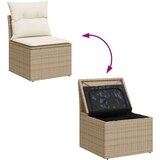  9-dijelni set vrtnih sofa s jastucima bež od poliratana bagrem | shoptok.hr