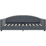 Dnevna postelja z vzmetnico temno siva 90x190 cm žamet | Shoptok.si