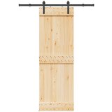 vidaXL Drsna vrata s kompletom vodil 70x210 cm trdna borovina | Shoptok.si