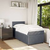 vidaXL box spring krevet s madracem tamnosivi 100x200 cm baršunasti | shoptok.hr