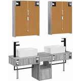  Set ormarića za kupaonicu 5 pcs Siva Sonoma 53 x 15,5 x 70 cm | shoptok.hr
