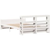 vidaXL Posteljni okvir z vzglavjem brez vzmetnice bel 140x200 cm | Shoptok.si