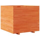  Vrtno cvetlično korito voščeno rjavo 80x80x72 cm trdna borovina | Shoptok.si