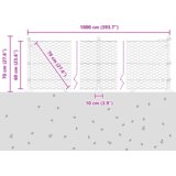 vidaXL heksagonalna ograda Zelena 0.6x10 m Čelik | shoptok.hr