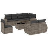 Maison Chic Seti vrtnega pohištva - Vrtna garnitura - Vrtni pohištvo set 9-delna z blazinami siv poli ratan, (21796133) | Shoptok.si