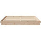  Krevetna konstrukcija Prirodna 200 x 200 cm Čvrsto borovo drvo | shoptok.hr