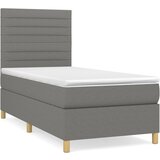 Maison Chic Box spring postelja - Vzmetna postelja z vzmetnico temno siva 80x200 cm blago SL12828, (21901690) Cene