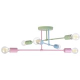  plafonski luster cambridge 6xE27/15W/230V zelena/plava/ružičasta | Eponuda.com