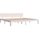  Posteljni okvir bel iz trdne borovine 200x200 cm, (20601656) | Shoptok.si