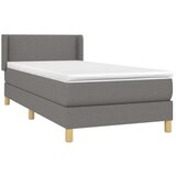  Box spring postelja z vzmetnico temno siva 100x200 cm blago, (20726822) | Shoptok.si