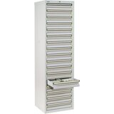  predalnik, vxšxg 1800 x 500 x 500 mm, 17 predalov višine 100 mm, korpus in predali sivi Cene