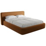 Makamii Tapecirani bračni krevet s prostorom za odlaganje s podnicom 160x200 cm boje terakote Kiana – | shoptok.hr