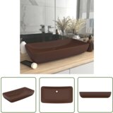 The Living Store Razkošen umivalnik pravokoten mat temno rjav 71x38 cm keramičen - Razkošen Umivalnik, (21744733) Cene