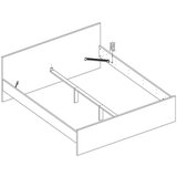 Tvilum Zakonska postelja v hrastovem dekorju brez letvenega dna 180x200 cm v naravni barvi Naia – | Shoptok.si